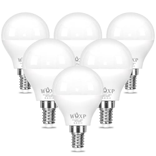 Image of E14 Small Screw Light LED Bulb Warm White 40W Equivalent, 500 Lumen SES Golf Ball Bulbs for Lamps, 3000K 5W Small Edison Screw P45 LED Lightbulb, 220-240V, Non-Dimmable, Pack of 6