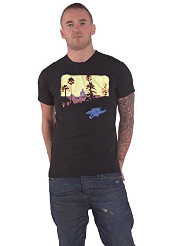 Image of Eagles T Shirt Hotel California Album Cover Band Logo Official Mens Black XXXXXL