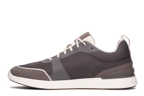 Image of Clarks Men's Lt Lace Trainers, Grey Knit, 7 UK
