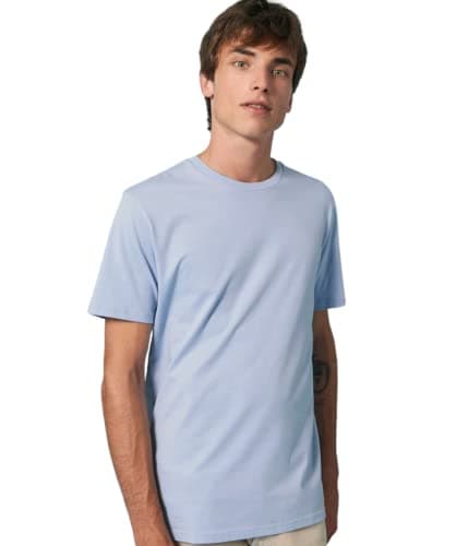 Image of Unordinary Apparel Men's Organic Cotton Short Sleeved T-Shirt - Crewneck - Basic Tee Blue, XL
