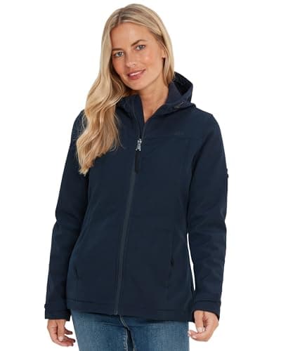Image of TOG24 Keld Lightweight Womens Softshell Jacket, Windproof, Showerproof Zip Up Outdoor Jacket with Hood