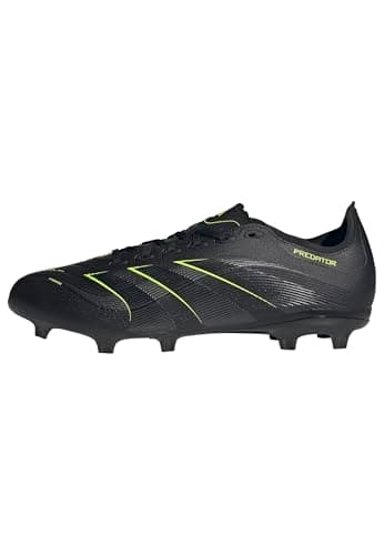 Image of adidas Unisex Predator League Firm Ground/Multi Ground Football Boots, Core Black/Carbon/Lucid Lemon, 11 UK
