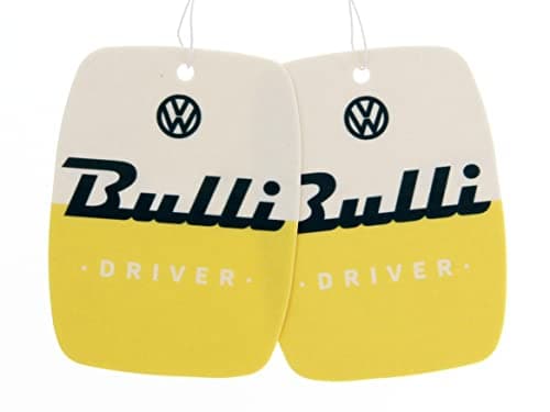 Image of BRISA VW Collection - Volkswagen Air Freshener, Room Freshener, Deodorizer for Cars T1 Bus Campervan Motif (Citrus/Yellow/Set of 2)