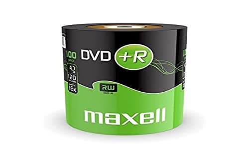 Image of Maxell DVD+R 4.7 GB 16X 120 Min Video - Matt Silver (100 Disk - Shrink Wrapped)
