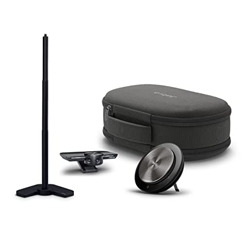 Image of Jabra PanaCast Meet Anywhere+ Video Conference Camera with 180° Panoramic-4K View & Speak 750 Conference Speakerphone, UC Certified, USB Cable, Table Stand, Travel Case