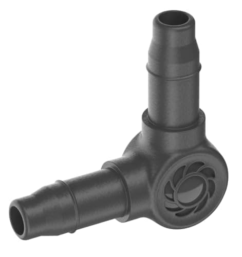 Image of Gardena Micro-Drip-System L-Piece 4.6 mm (3/16 inch): Change Direction of Supply Pipes and Irrigation Lines by 90 Degrees, Kink-Free Installation, Easy & Flexible Connection Technology (13212-20)