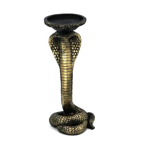 Image of Candle Holder Snack Design - Attractive Design Snake Candle Holder Tea Light Holder | Gothic Sculptures for Kitchen, Bedroom, Living Room, Holiday, Party, Mantle, Wedding Table