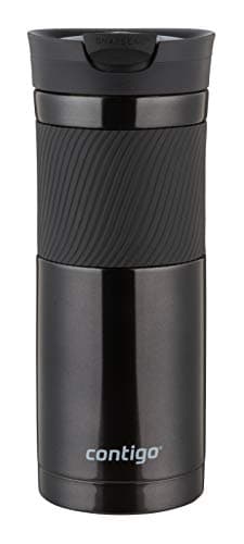 Image of Contigo Travel Mug Byron, Stainless Steel Thermal-Mug, Coffee to go cup, 100% leakproof, Keeps hot for 7 hours, dishwasher safe lid, Black
