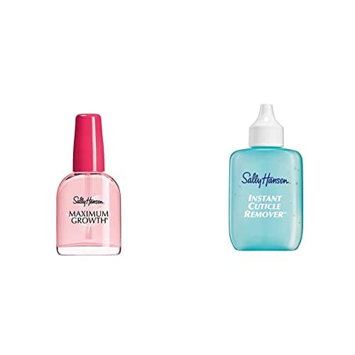 Image of Sally Hansen Maximum Growth Nail Care Treatment, 13.3 ml (Pack of 1) & Instant Cuticle Remover, 29.5ml