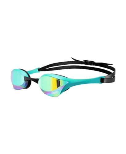 Image of ARENA Cobra Ultra Swipe Mirror Unisex Adult Racing Swimming Goggles, Swimming Pool Goggles with Curved Mirror Lenses, Anti-Fog, UV Protection, 5 Interchangeable Nose Bridges