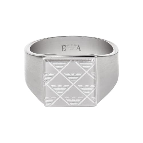 Image of Emporio Armani Men's Stainless Steel signet Rings