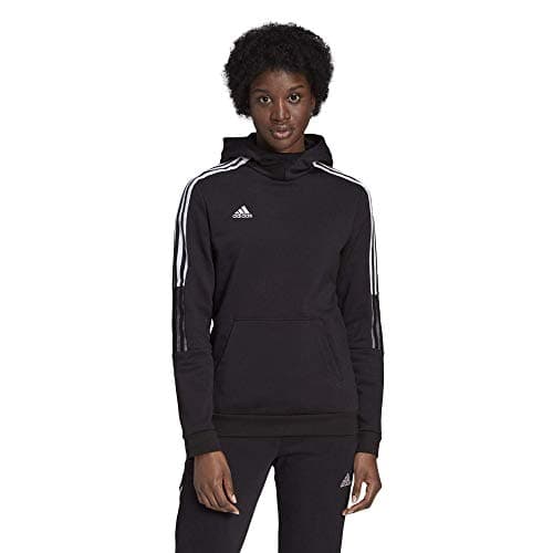 Image of adidas womens Tiro 21 Sweat Hoodie Black Small