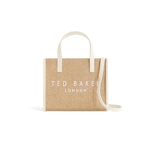Image of Ted Baker Women's S284037IVORYO/S Faux Raffia Small Icon Bag, Ivory