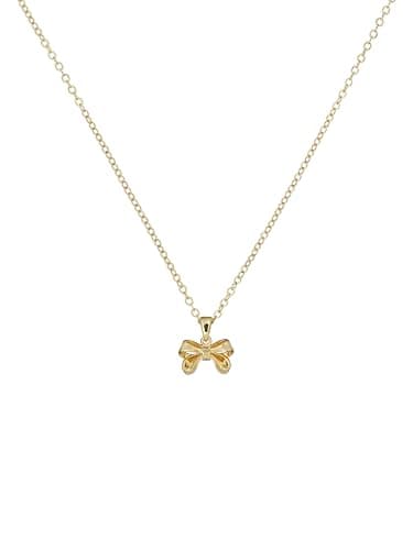 Image of Ted Baker Petrae Petite Bow Pendant Necklace for Women (Gold)