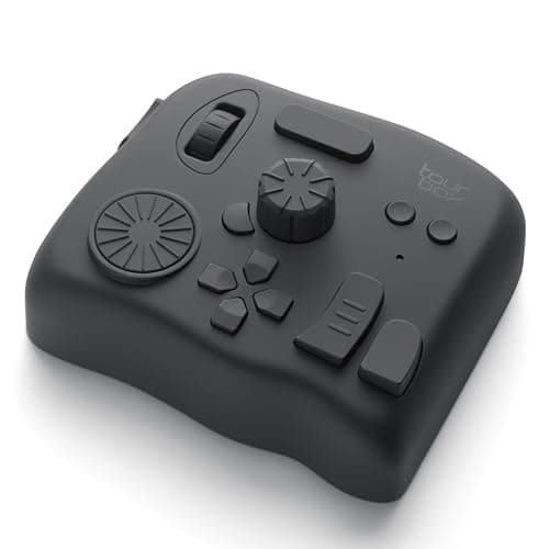 Image of TOUR BOX Elite - Bluetooth Controller for Video Editing Photo Color Grading, Speed Editor with Custom Software, Programmable Keyboard for Adobe, DaVinci, Final Cut Pro, Mac/PC (Black)