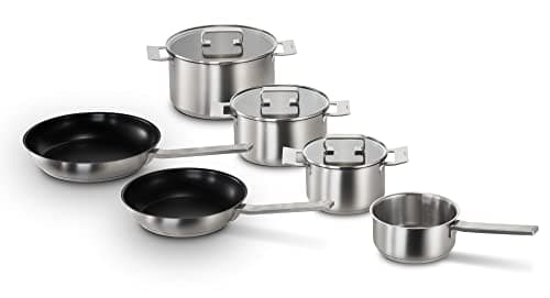 Image of Bosch Hausgeräte HEZ9SE060 Hob Accessories 6-Piece Cookware Set 4 Pots 2 Pans for Electric Hobs and Induction Hobs Made in Germany