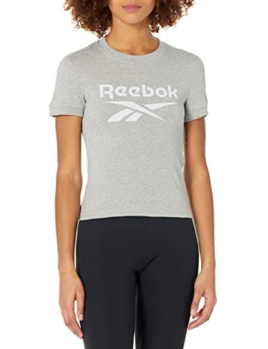 Image of Reebok Training Essentials Graphic T-Shirt, Medium Grey Heather, XS