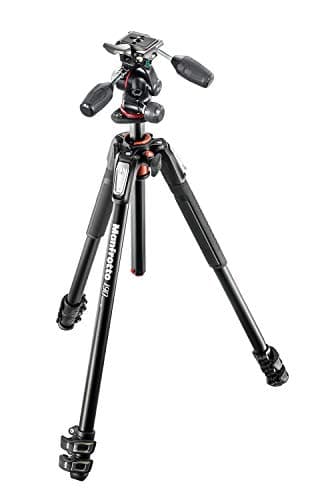 Image of Manfrotto 190XPRO Tripod Kit, 3-Section Aluminium with 3-Way Head, Professional Photography Accessories, Camera Tripod with Pan Tilt Head for Mirrorless and DSLR Cameras