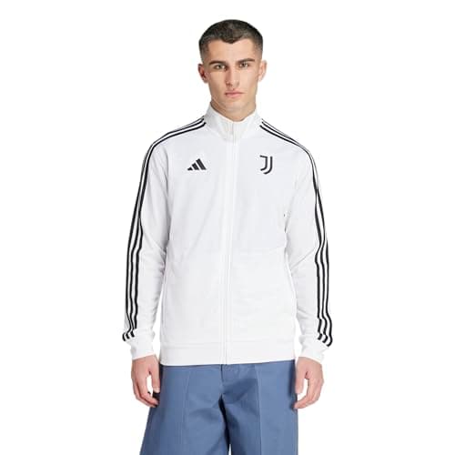 Image of adidas Men's Juventus DNA Track Top Sweatshirt, White/Opulent Garden, S