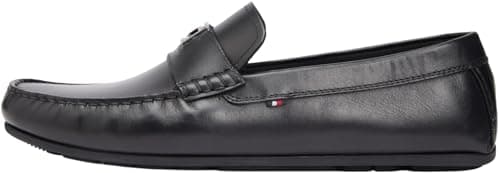 Image of Tommy Hilfiger Men Hardware Hilfiger Driver Shoe FM0FM05838 Driver Shoes, Black (Black), 42