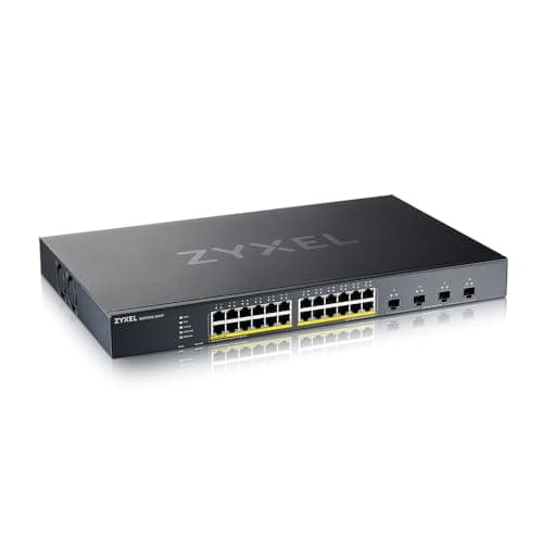 Image of Zyxel 24-Port Gigabit Ethernet Smart-Managed PoE+ Switch | 375 Watt Budget | 4x 10G SFP+ Slots | Hybrid Cloud Mode [XGS1935-28HP]