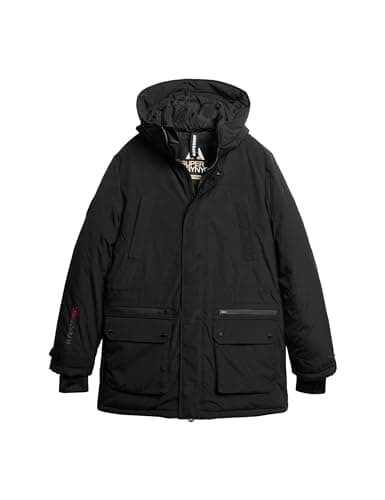 Image of Superdry COAT CITY PADDED PARKA JACKET BLACK S MAN, Black, S