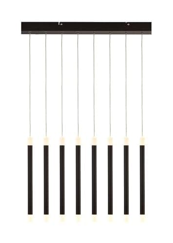 Image of Searchlight Wands 8 Light LED Bar Pendant Black 2700K