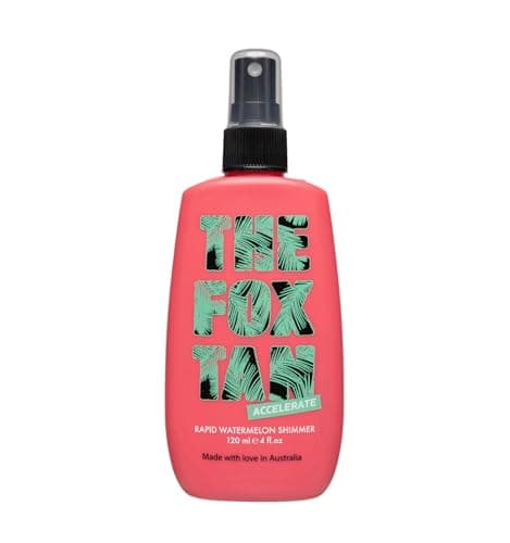 Image of The Fox Tan Rapid Watermelon Shimmer, Natural Tanning Accelerator For Darker & Long-Lasting Tans, Blurs Imperfections, Vegan & Cruelty Free, 120 ml