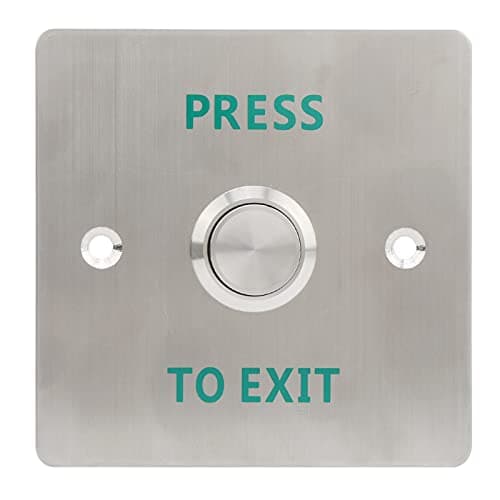 Image of Mxzzand Momentary Push to Exit Button Switch, Door Exit Button, Stainless Steel Panel Access Control Lock System