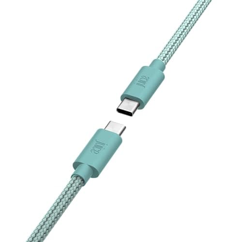 Image of Juice Braided Type C 2m Charging Cable, Fast Charge Braided Data Lead Compatible with iPhone 17, 17 Pro, 17 Pro Max, iPad Air 5, Galaxy S24 Ultra, Mi 11, Pixel 9 – Teal