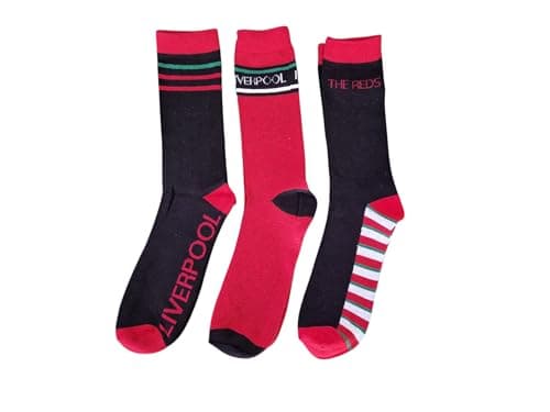 Image of MENS LIVERPOOL 3 PACK SOCKS, SHOE SIZE IS 6 TO 11