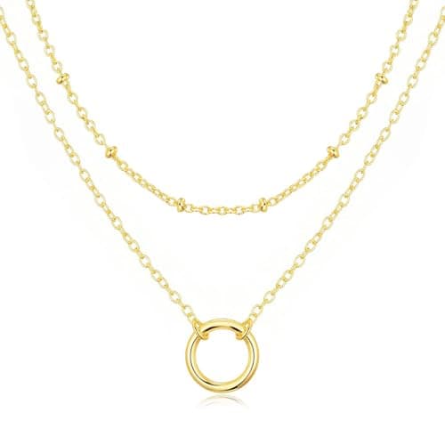 Image of Philip Jones 18k Gold Plated Double Layered Circle Necklace