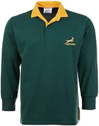 Image of New Model UK Mens Rugby Full Sleeve Shirts with South Africa Embroidered Logo Dark Green | Size S to 5XL (L, Dark Green)