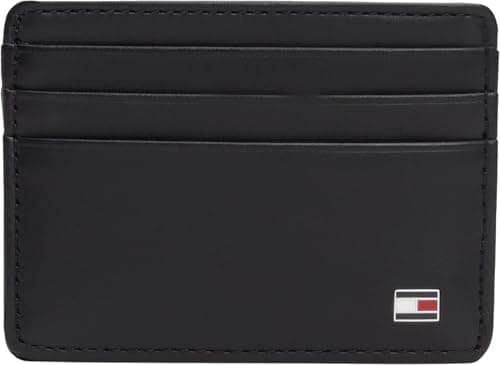 Image of Tommy Hilfiger Men’s Eton Leather Wallet, Black (Black), One Size