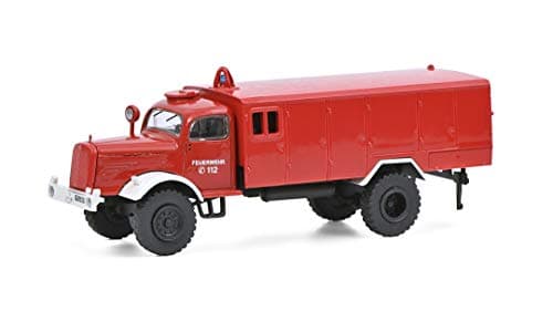 Image of Schuco 452649600 Mercedes Benz LG 315 LF Fire Brigade Model Car 1:87 Scale Red/White