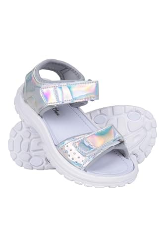 Image of Mountain Warehouse Supernova Kids Sandal - Toddler Shoes with Neoprene Lining, EVA cushioning & Touch Strap Fastening - Spring Summer Beach, Walking & Outdoors Iridescent Kids Shoe Size 12