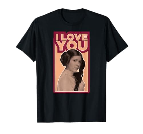 Image of Star Wars Princess Leia I love You Side Portrait T-Shirt