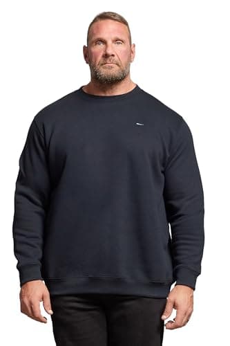 Image of BadRhino Big & Tall Blue Crew Neck Sweatshirt - Men's - Plus Size Curve