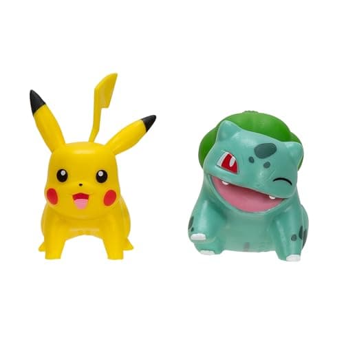 Image of Pokémon Battle Figure First Partner 2 Pack - 2-Inch Bulbasaur and Pikachu Battle Figures with Authentic Details