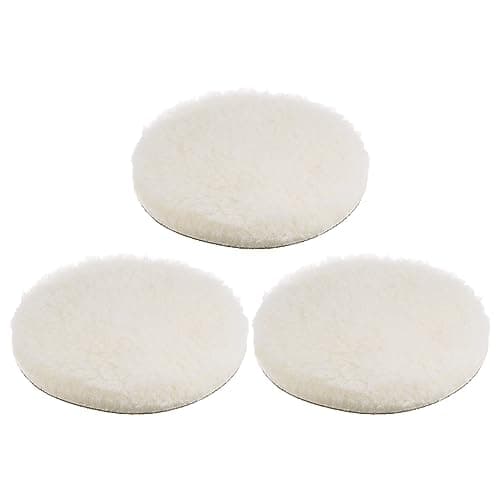 Image of sourcing map 3pcs Wool Buffing Pads, 7 inch Polishing Pad Car Auto Buffing Pads Wool Polishing Buffing Pad Hook and Loop for Car Polishing, Buffing and Cutting