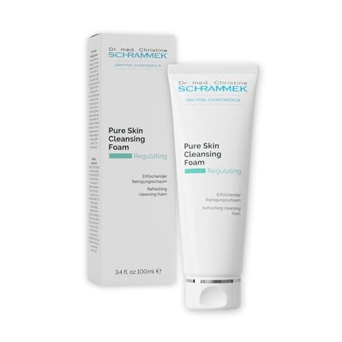 Image of Pure Skin Cleansing Foam (3.4 fl oz) – Refreshing Cleanser for Normal & Combination Skin – With Bamboo & White Water Lily – Removes Make-Up & Impurities – Vegan Skincare – Dr. Schrammek