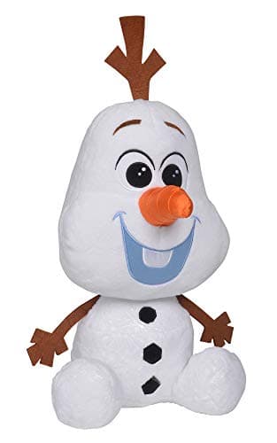 Image of Simba 6315877627 Disney Frozen II Chunky Olaf, 43 cm Plush Figure, Plush Toy, Cuddly Toy, Frozen, Elsa, Snowman, from the First Months of Life