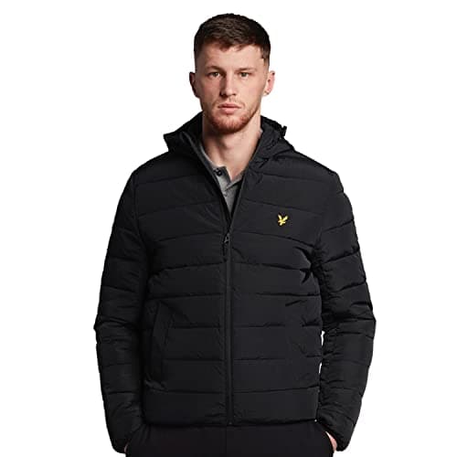 Image of Lyle & Scott Mens Lightweight Puffer Jacket - Jet Black - XXL