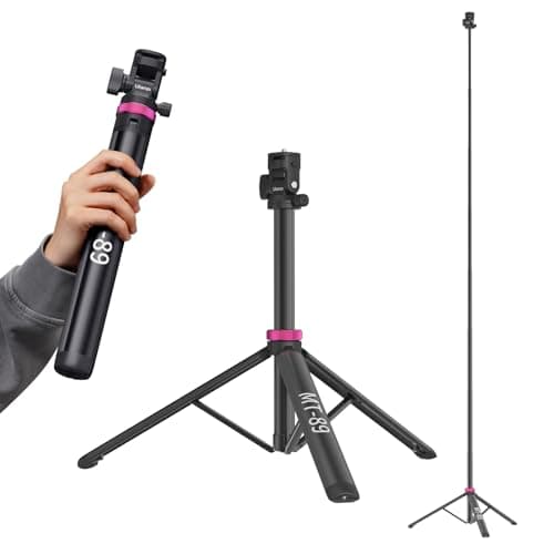 Image of ULANZI MT-89 Portable Adjustable Light Stand with 1/4" Screw Quick Release, 82" Extendable Tripod Aluminum, 360° Ball Head Camera Phone Tripod for Camera Video Light Smartphone, Lightweight for Trave