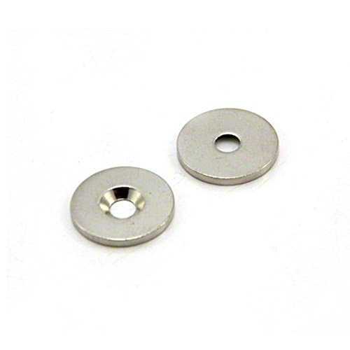 Image of Countersunk Steel Disc for Using Magnets, Hang Artwork or Noticeboards - 20mm Dia x 2mm Thick x 4mm Hole - Pack of 10