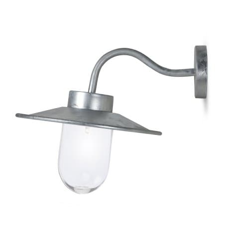 Image of Garden Trading E27 Edison Screw 60 Watt St Ives Galvanised Swan Neck Light