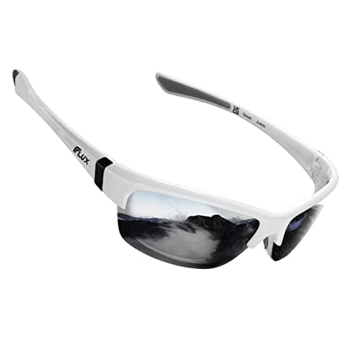 Image of ICECUBE AVENTO Polarized Sports Sunglasses - UV400 & Anti-Slip, Lightweight for Driving, Running & Golf - Unisex (White/Grey)