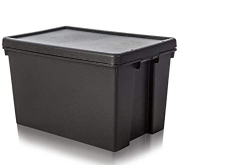 Image of Wham Bam Heavy Duty Recycling Box 62 Litres with Lid 59.5 x 40 x 37 cm Black