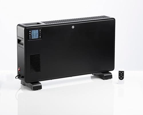 Image of Daewoo 2300W Convector Heater, Remote And Panel Control, LCD Display, Turbo Fan, Timer And Adjustable Thermostat, ⁰F And ⁰C Display, Wide Temperature Range, Carry Handles For Portability, Black