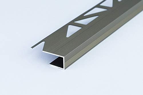Image of Square Edge 1 Meter Wood and Laminate Floor Edging Silver Finishing TMW Profiles (Champagne)